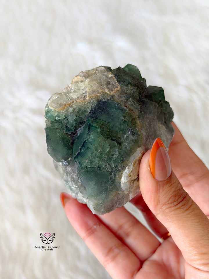 Green Fluorite Cubic Cluster 8