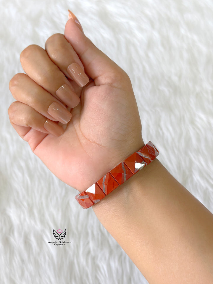Red Jasper Pyramid Bracelet