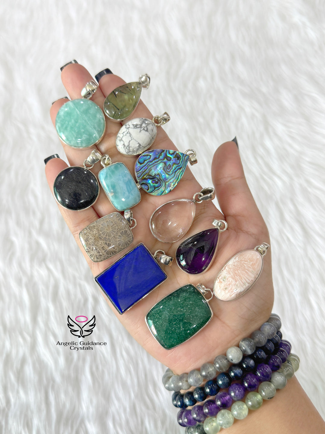 Crystal Silver Pendants