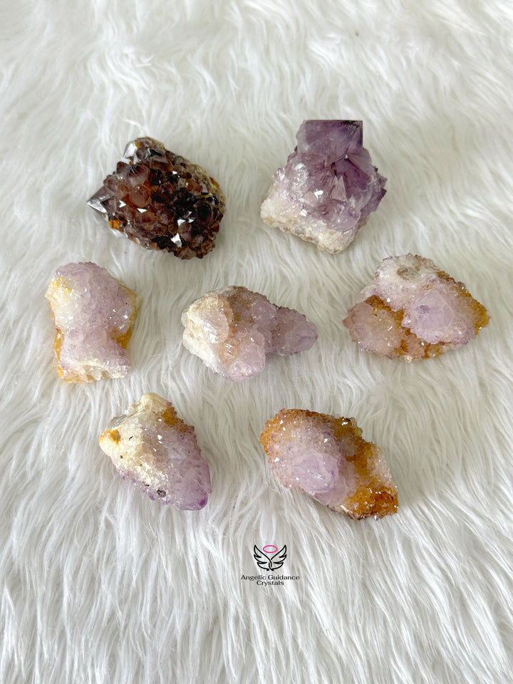 Amethyst With Spirit Quartz Cluster Small