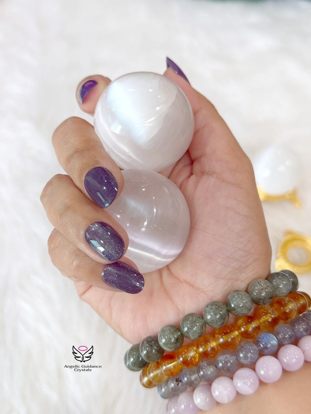 Selenite Sphere Small