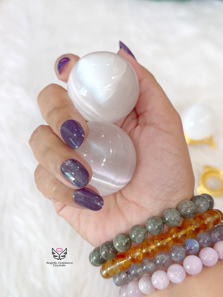 Selenite Sphere Small
