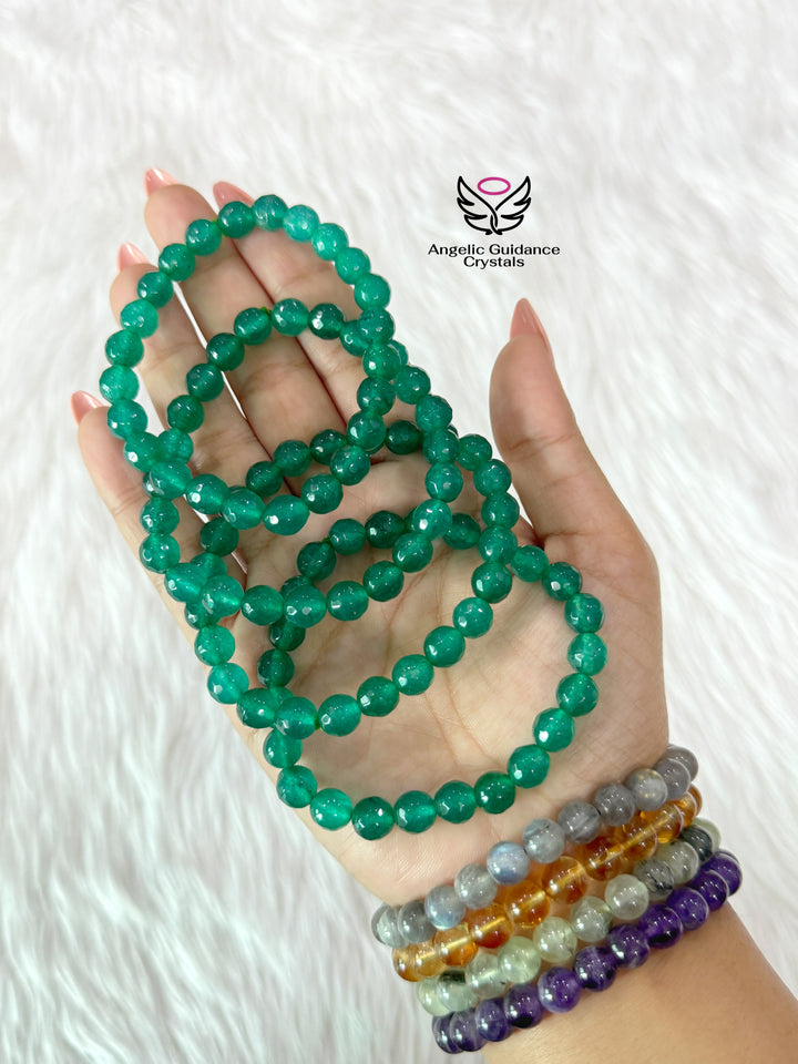 Green Onyx Faceted Bracelet