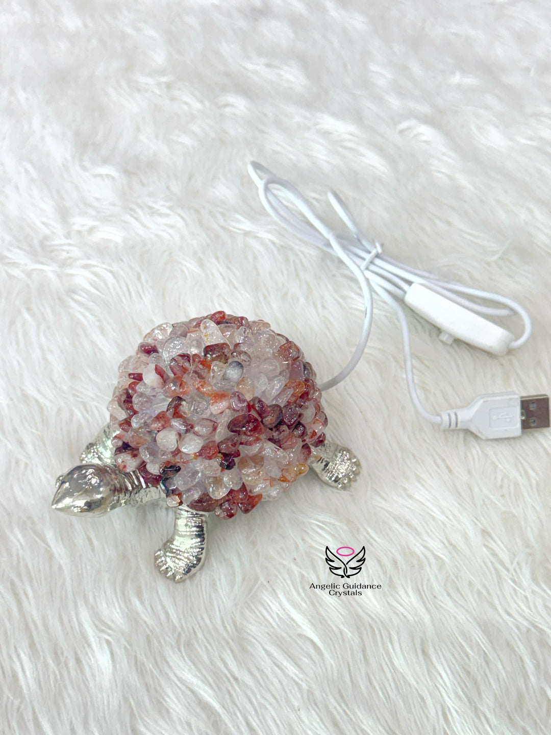 Fire Quartz Tortoise Lamp