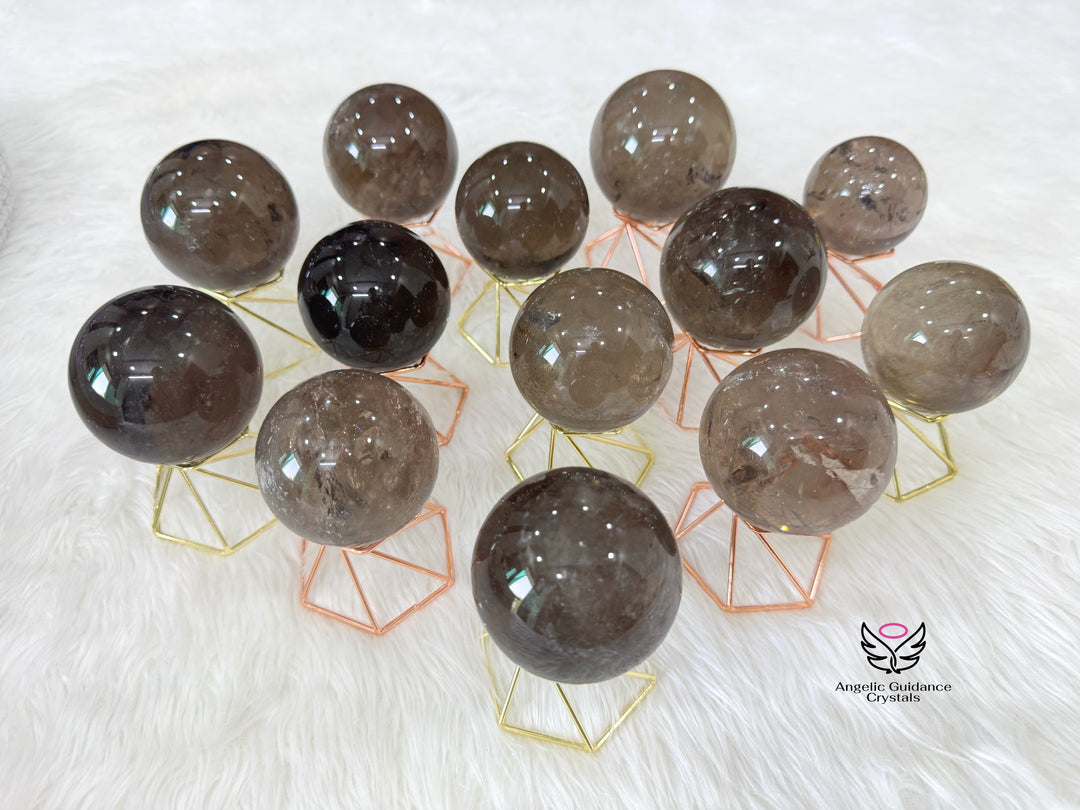 Smoky Quartz Sphere Large Aaa