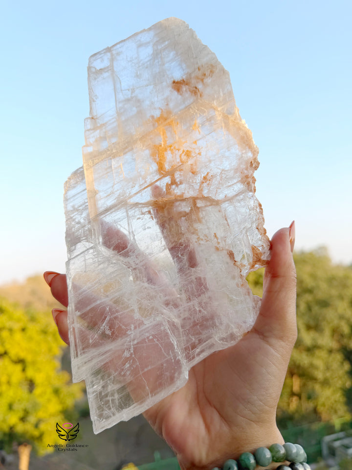 Selenite Transparent Raw Stone Xl 6