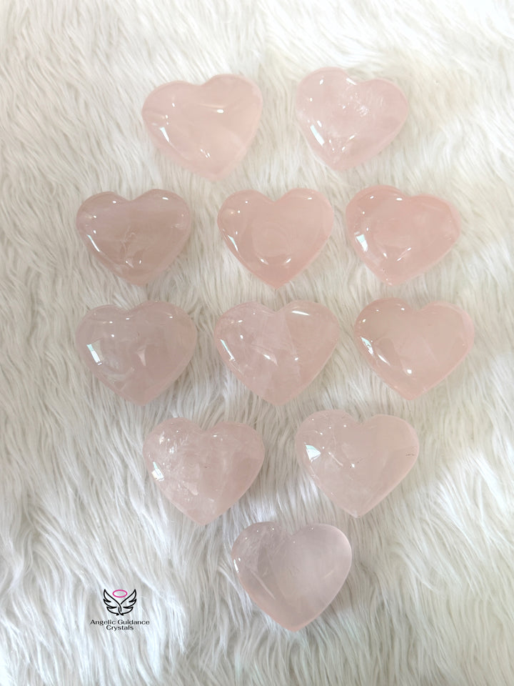 Rose Quartz Heart Medium AAA