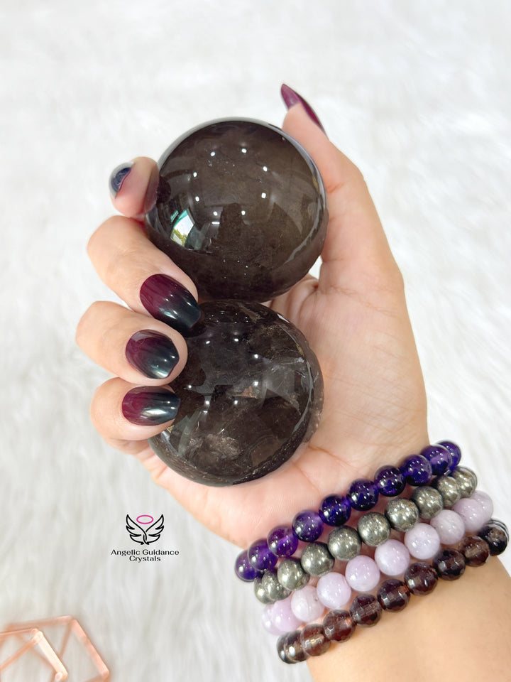 Smoky Quartz Sphere Large Aaa