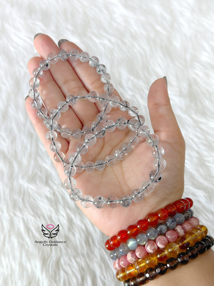 Herkimer Diamond Quartz Bracelet 8mm
