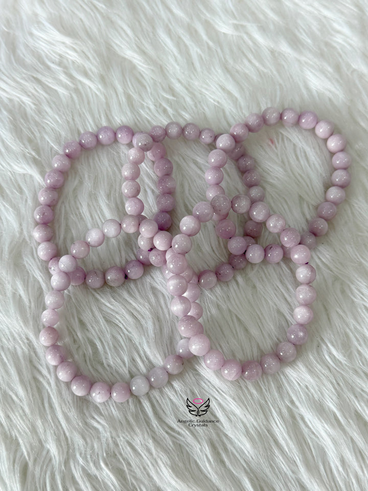 Kunzite Round Bracelet Aaa 8mm