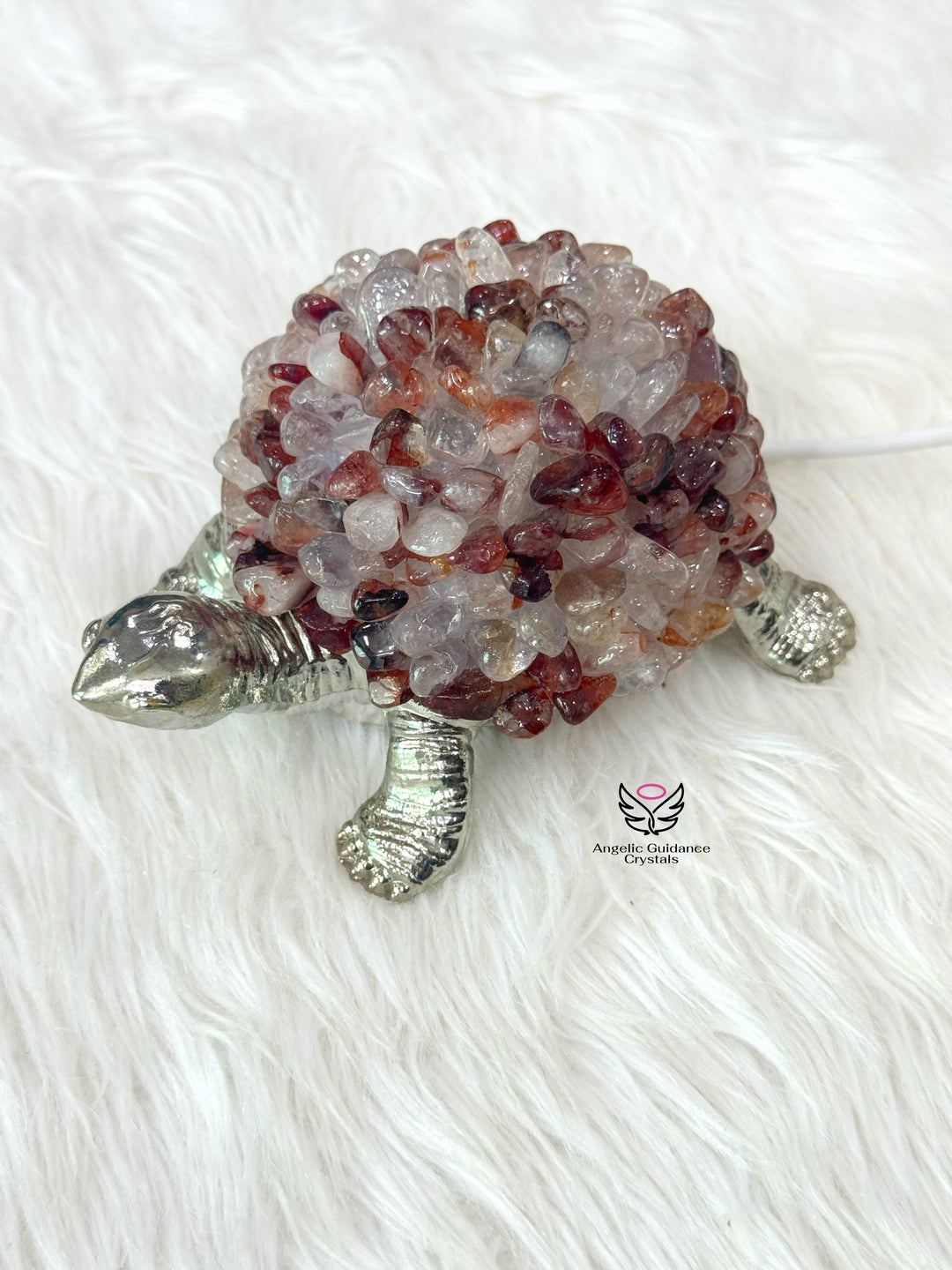 Fire Quartz Tortoise Lamp