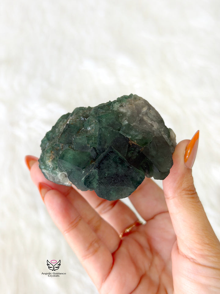 Green Fluorite Cubic Cluster 6