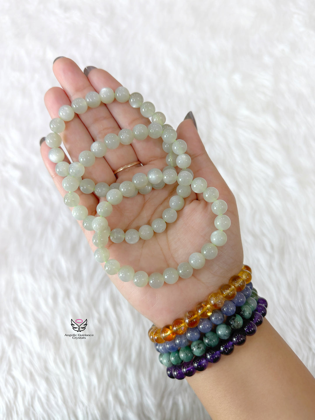 Grey Moonstone 8mm Bracelet