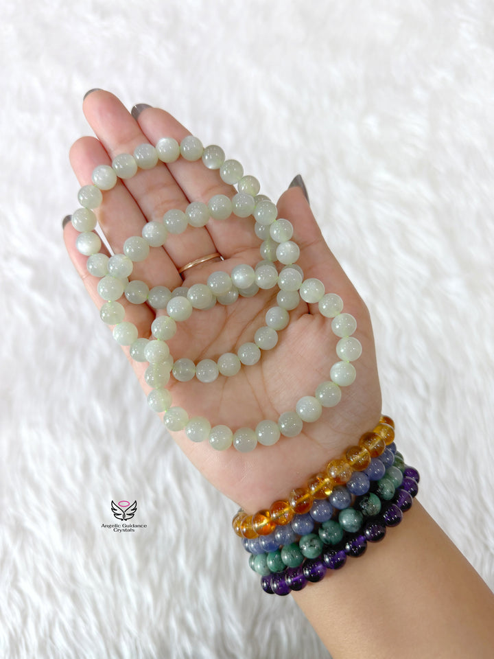 Grey Moonstone 8mm Bracelet