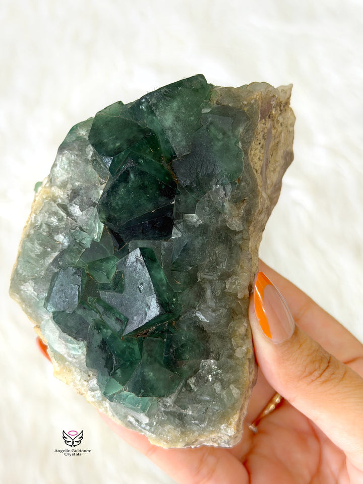 Green Fluorite Cubic Cluster 12