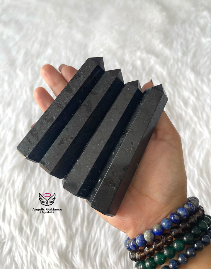 Black Tourmaline Natural Tower