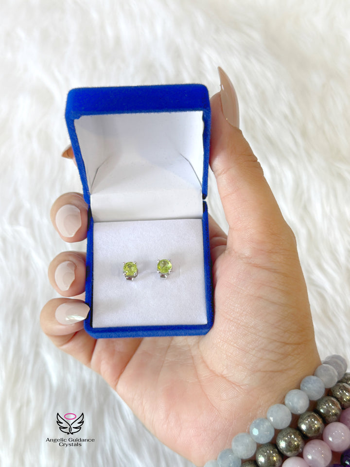 Peridot Silver Earrings