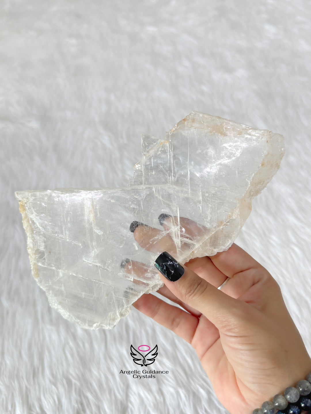 Selenite Transparent Raw Stone Large
