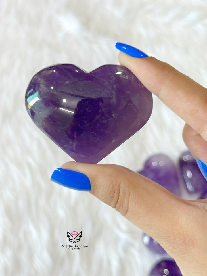 Amethyst Heart Medium
