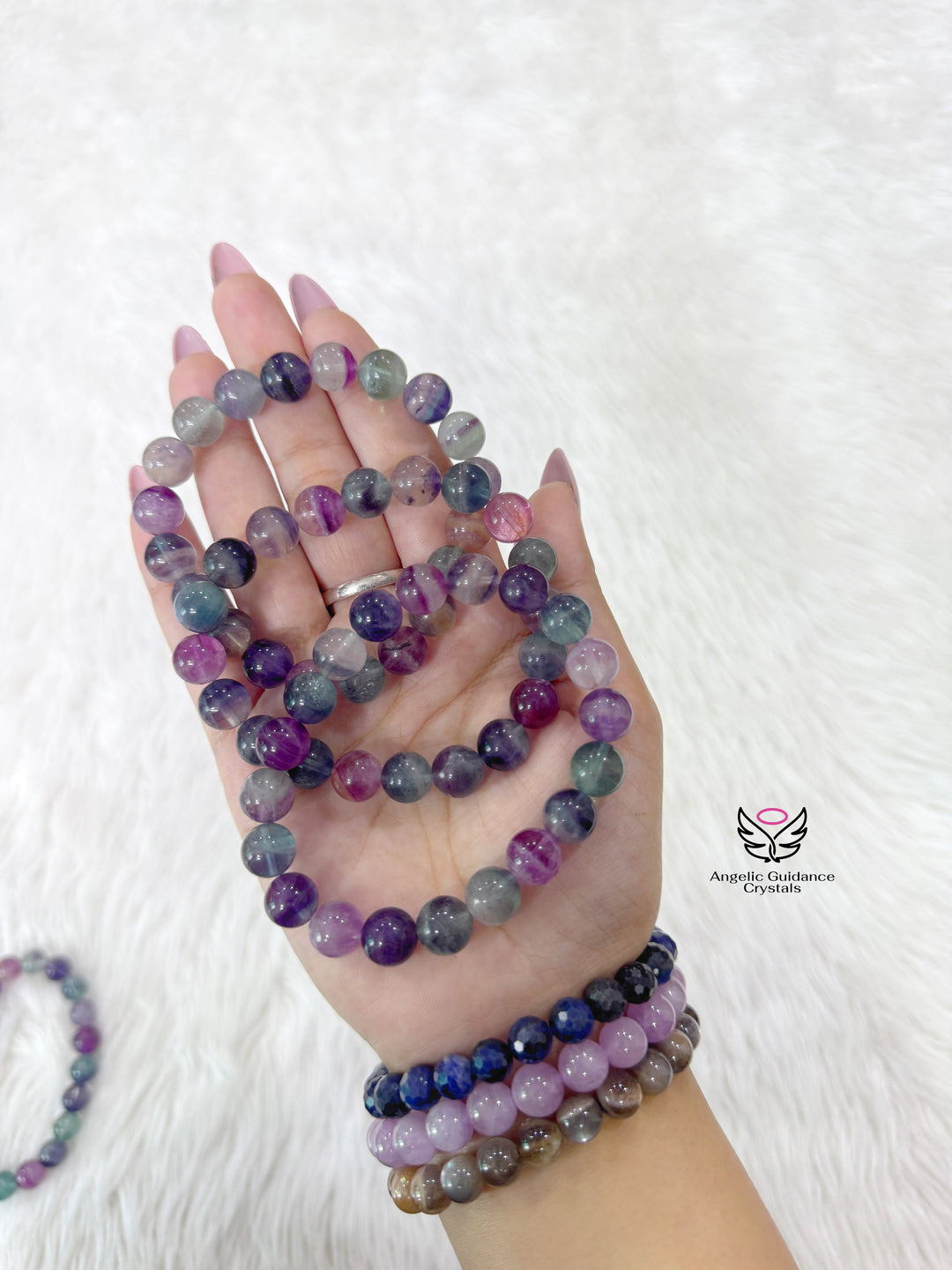 Rainbow Fluorite Bracelet Aaa 10mm