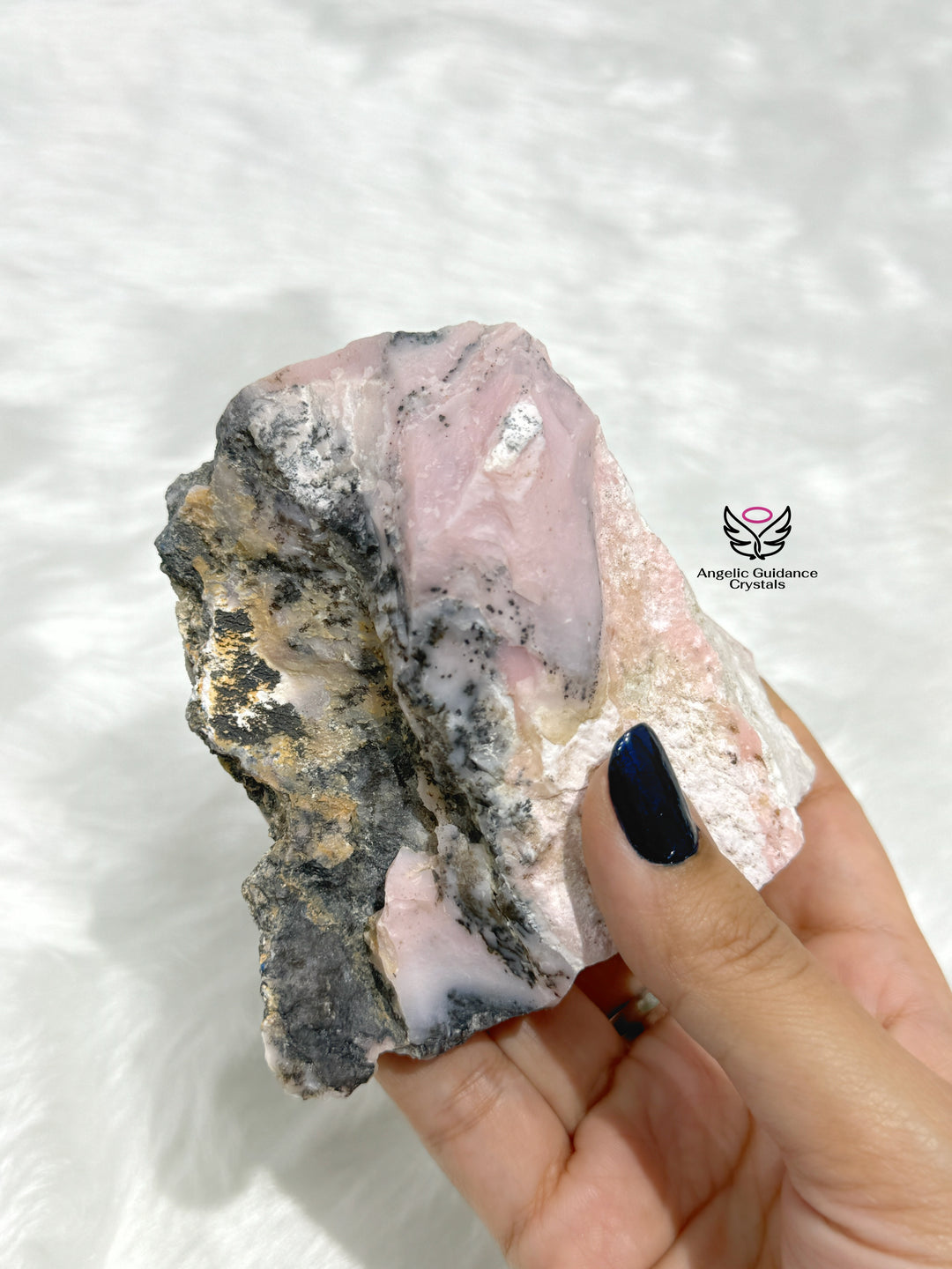 Pink Opal Raw Stone From Peru Large