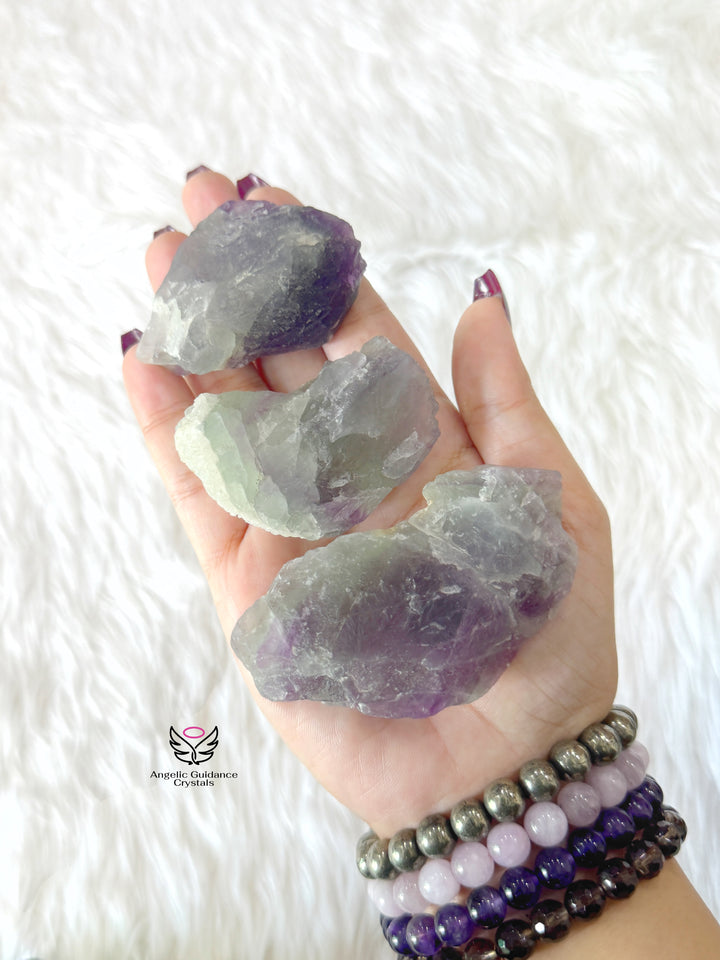 Rainbow Fluorite Raw Stone Medium