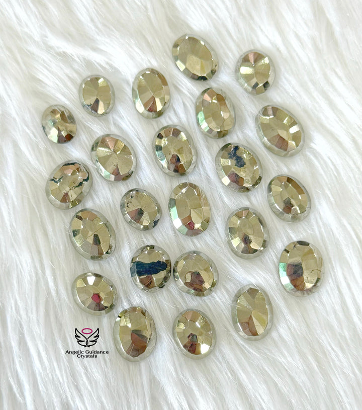 Pyrite Faceted Cabochon