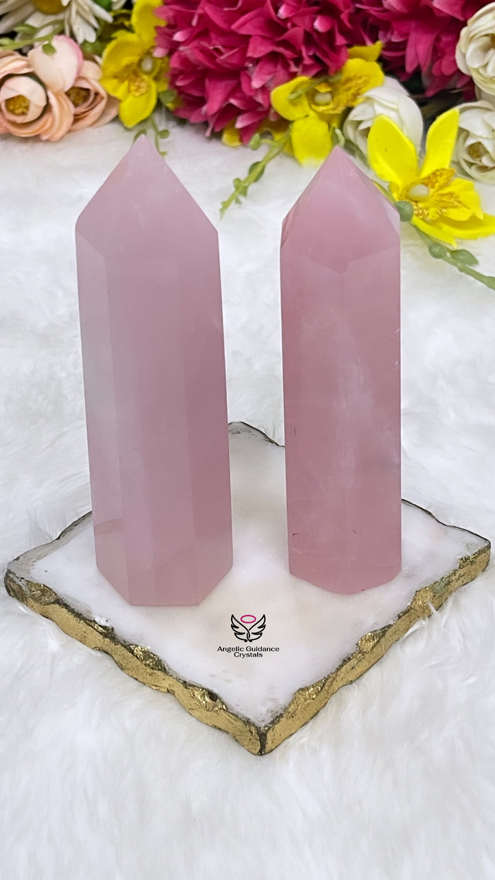 Rose Quartz Large Tower