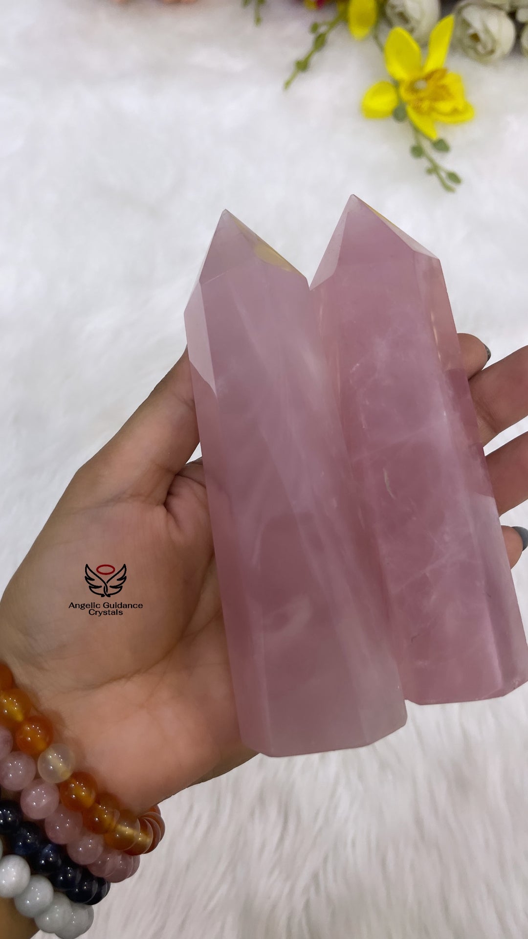 Rose Quartz Large Tower