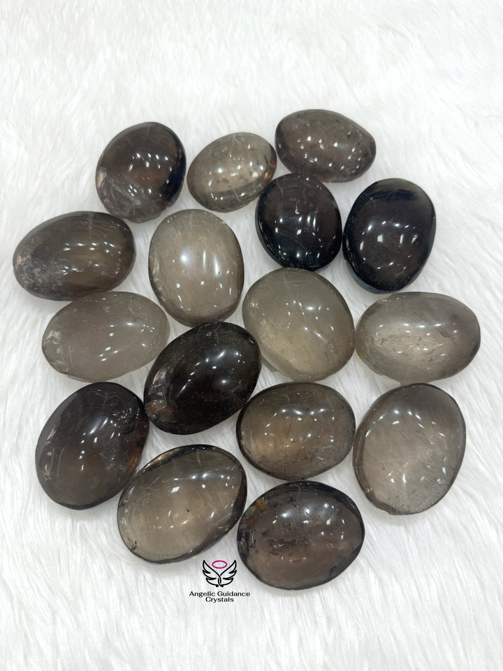 Smoky Quartz Palm Stone AAA