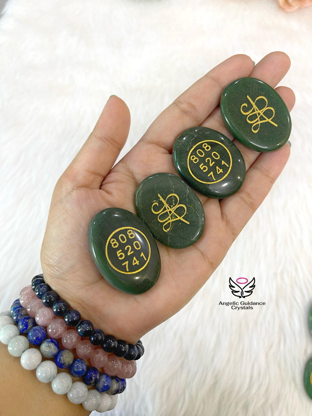 Green Aventurine Dark Zibu Coin