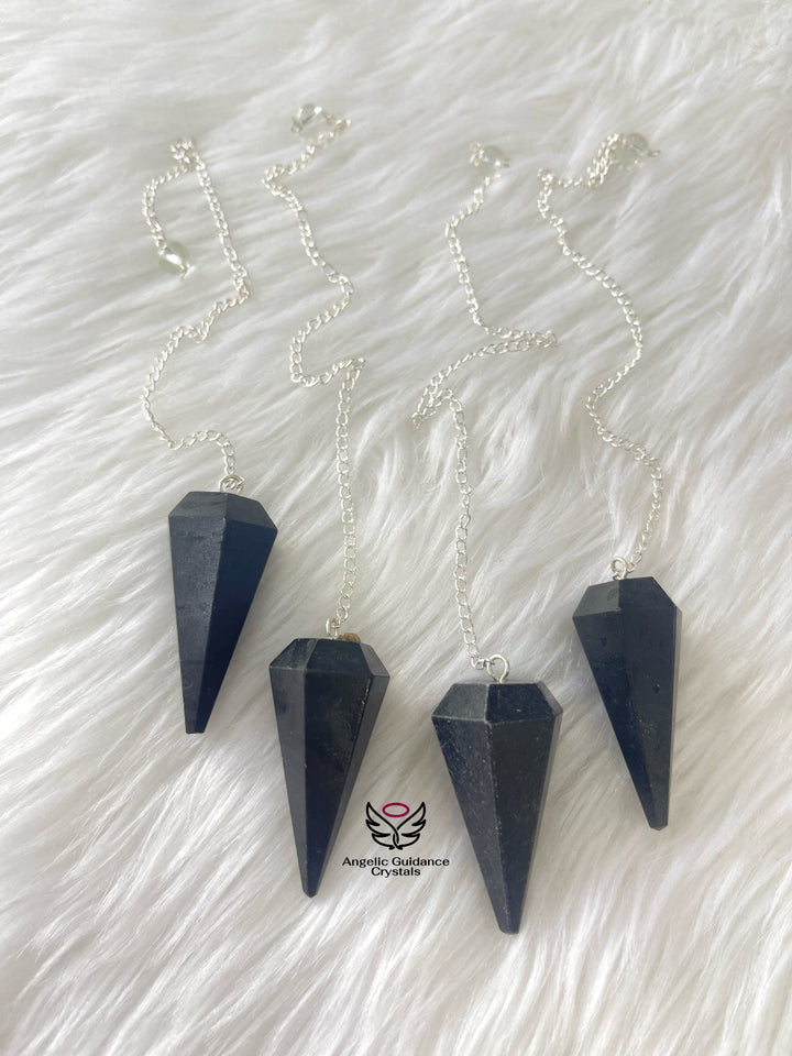 Black Tourmaline Natural Pendulum Dowser