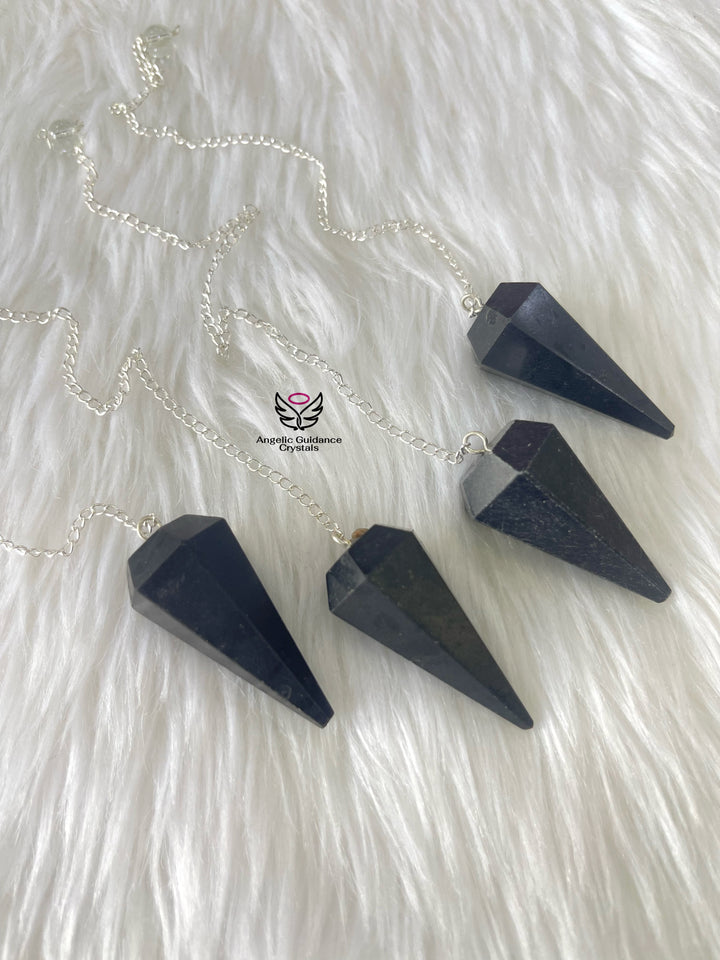 Black Tourmaline Natural Pendulum Dowser