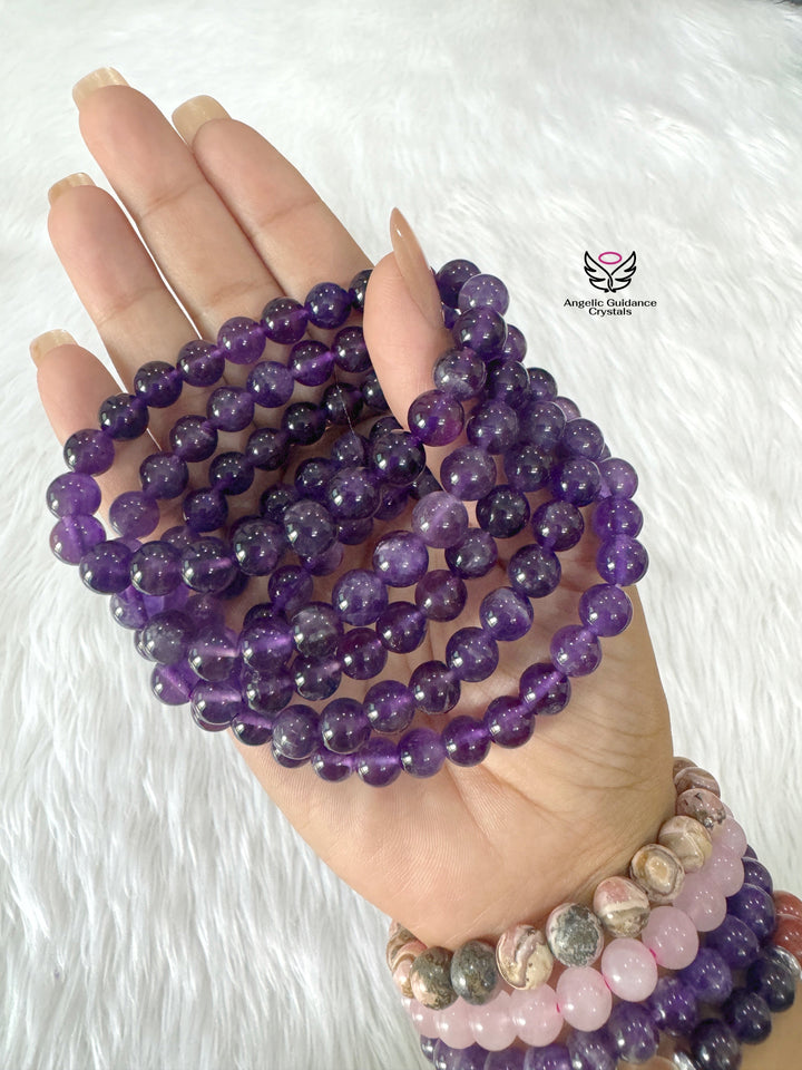 Amethyst Bracelet AA 8mm