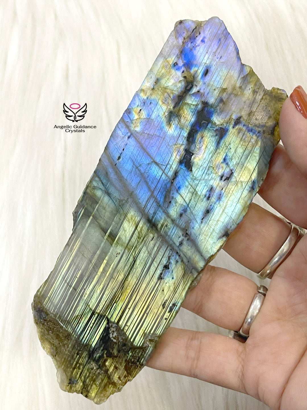 Labradorite Raw Stone Slab Medium