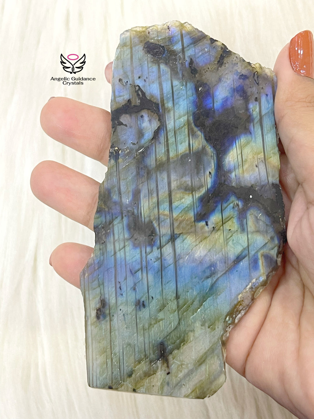 Labradorite Raw Stone Slab Medium