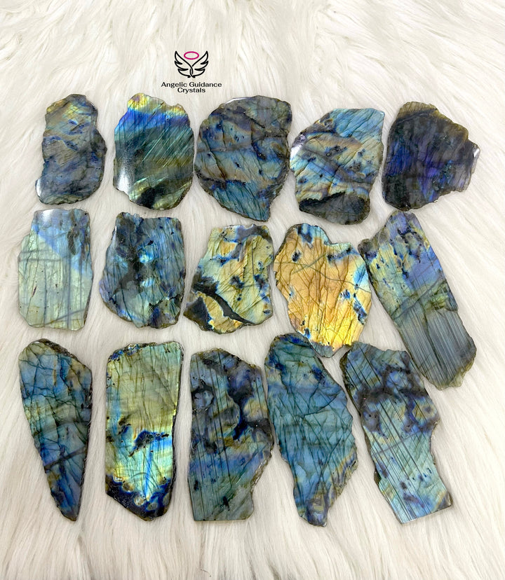 Labradorite Raw Stone Slab Medium