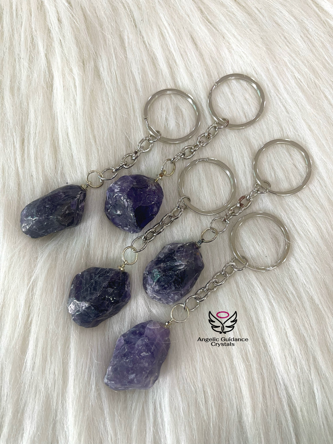 Amethyst Dark Keychain