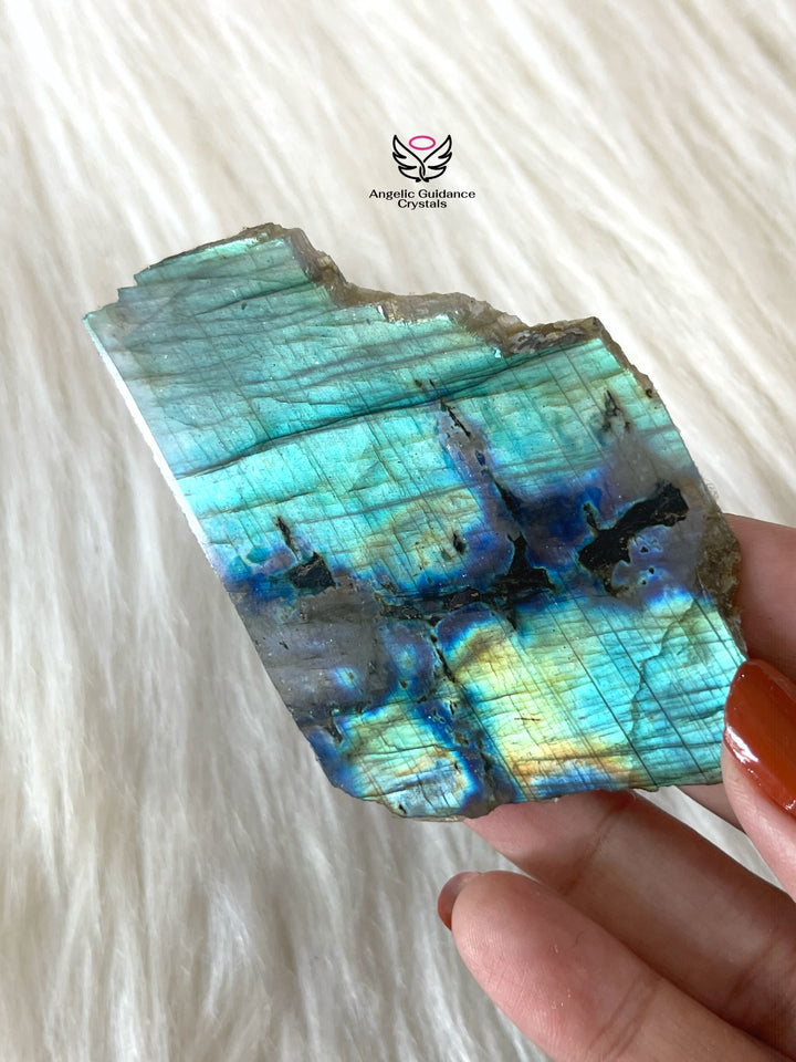 Labradorite Raw Stone Slab Small