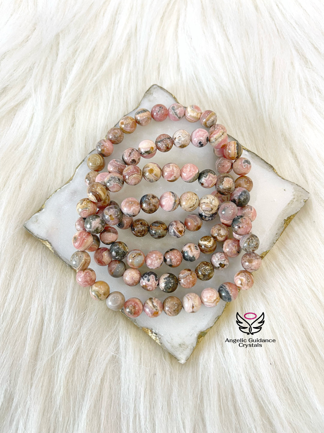 Rhodochrosite Round Bracelet AAA