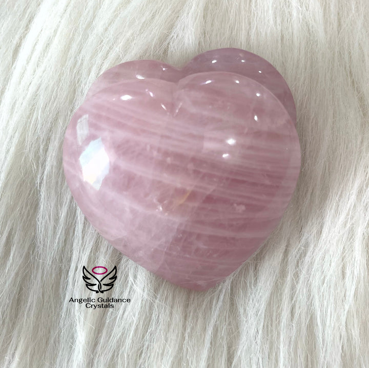 Rose Quartz Twin Heart Medium