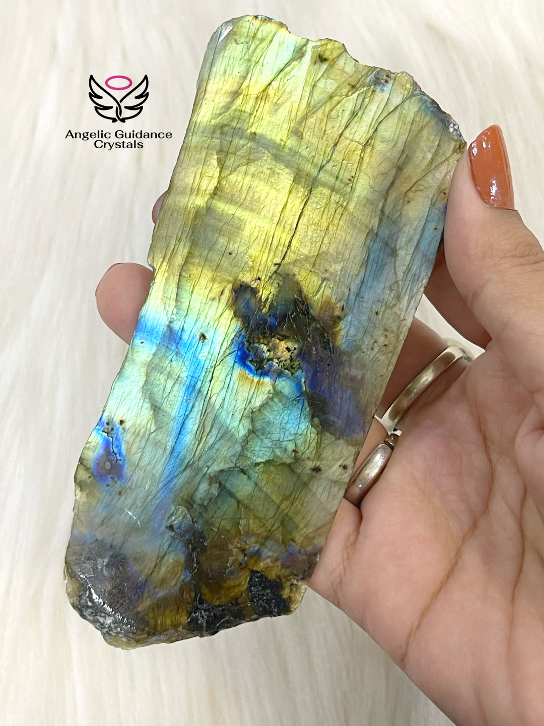 Labradorite Raw Stone Slab Medium