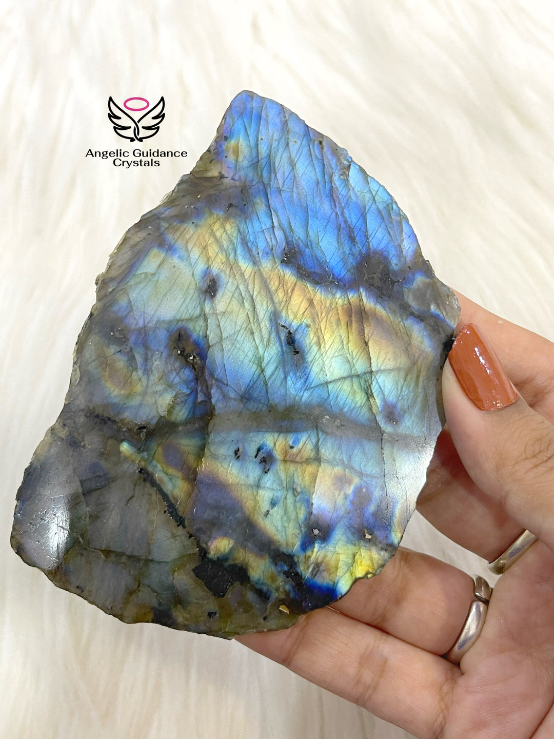 Labradorite Raw Stone Slab Medium