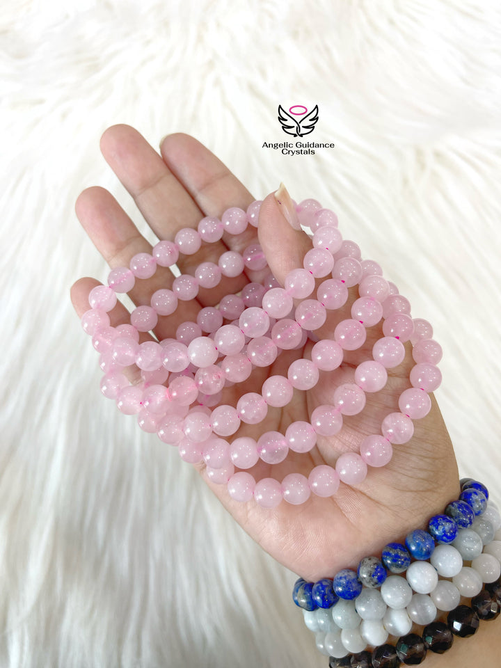 Rose Quartz Round Bracelet