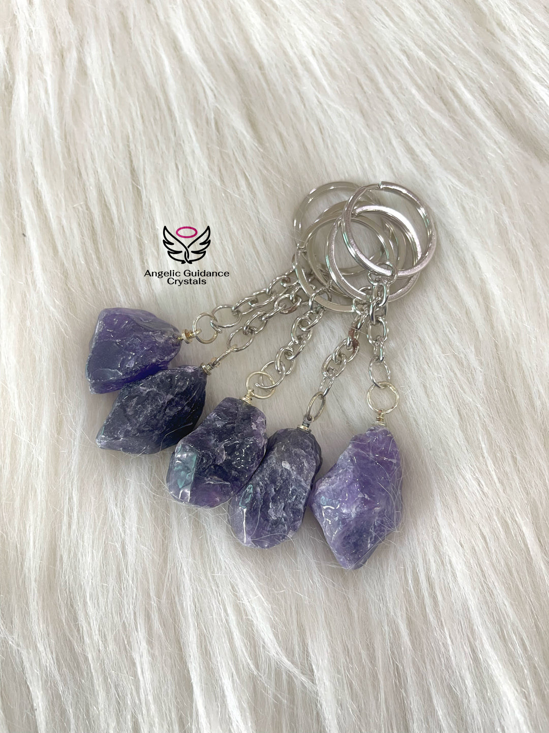 Amethyst Dark Keychain