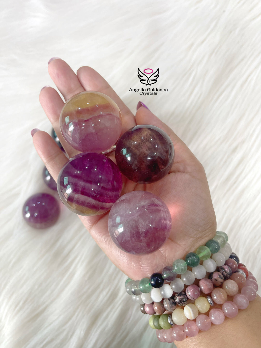 Rainbow Fluorite Sphere 40 MM AAA