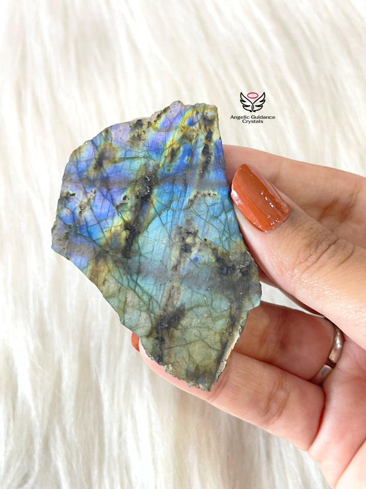 Labradorite Raw Stone Slab Small