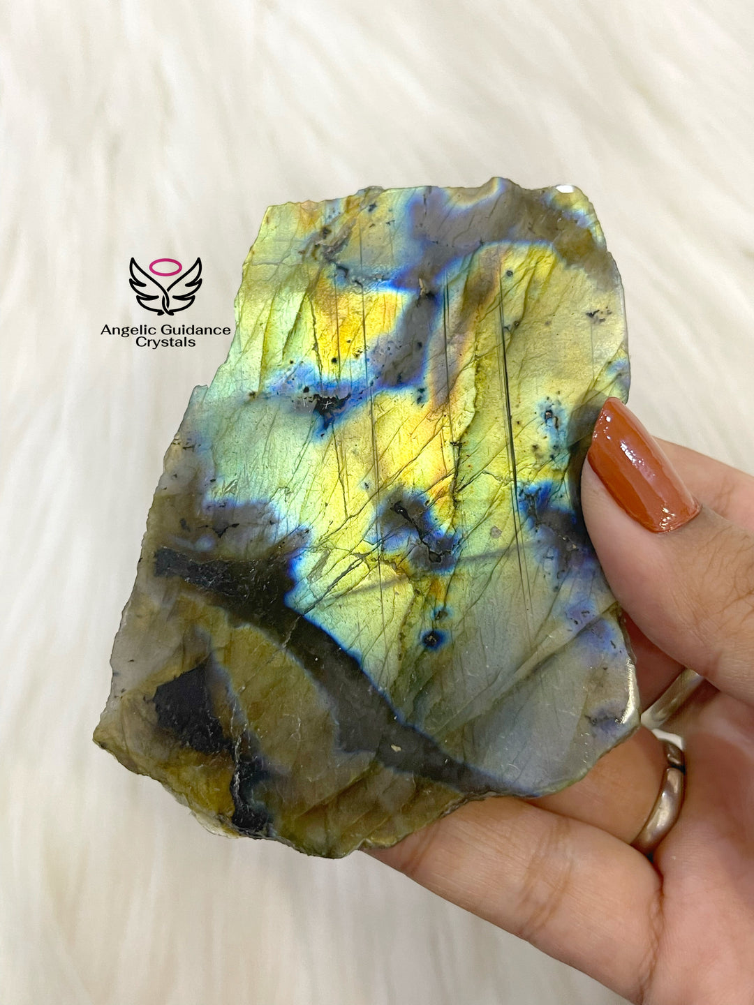 Labradorite Raw Stone Slab Medium