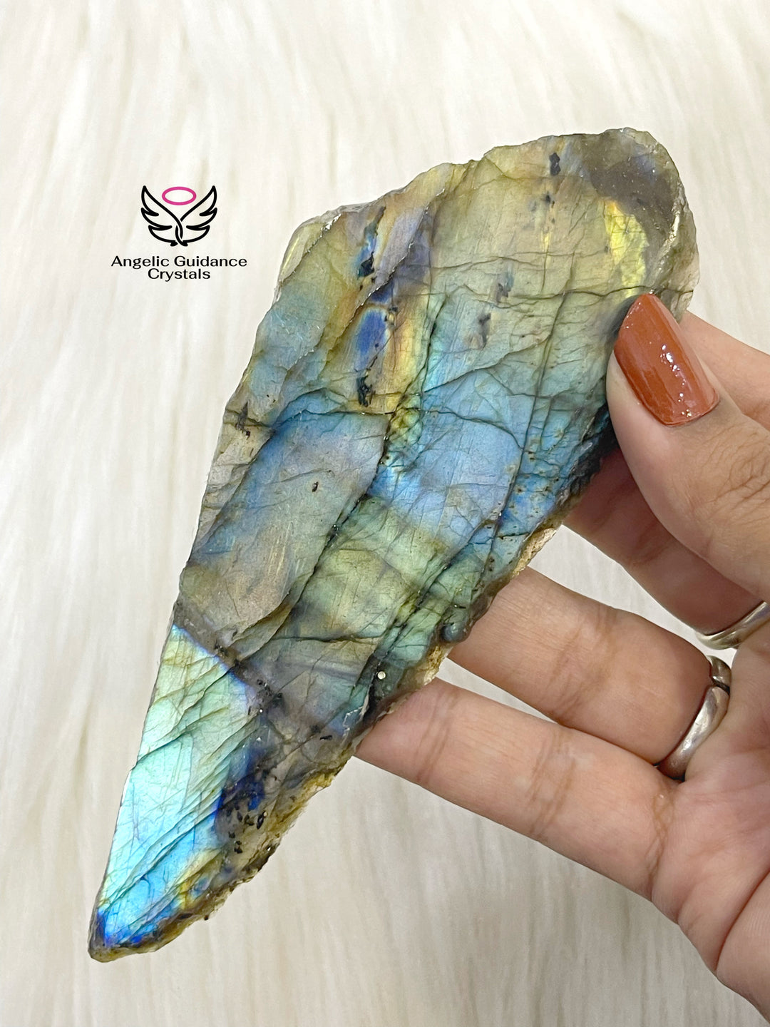 Labradorite Raw Stone Slab Medium