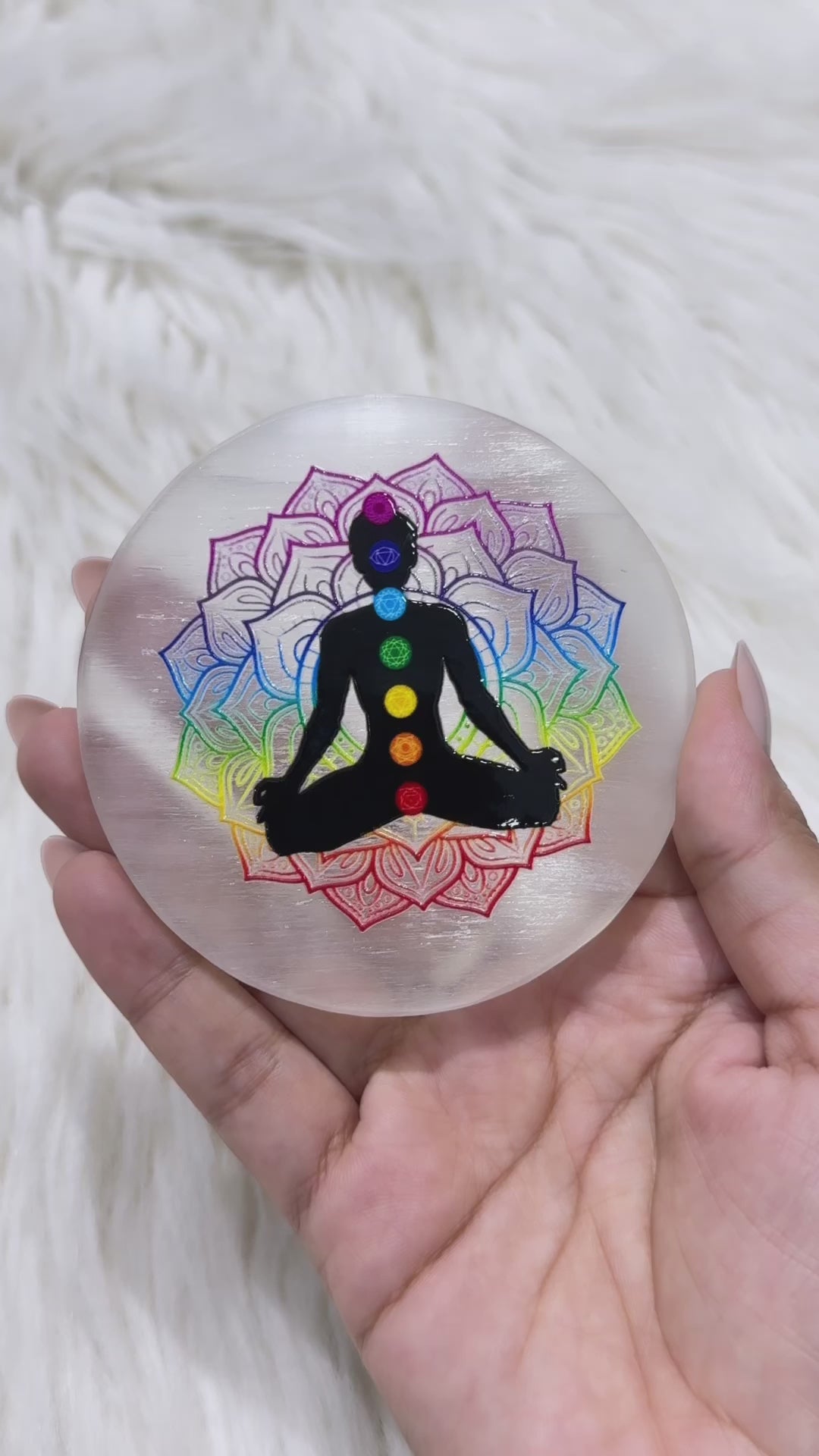 Seven Chakra Round Coaster Medium